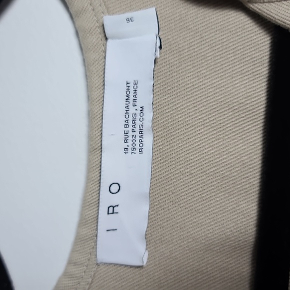 IRO Olno Pull-On 100% Cotton Twill Fabric Romper in Beige Size 36 US 4 - Picture 2 of 16